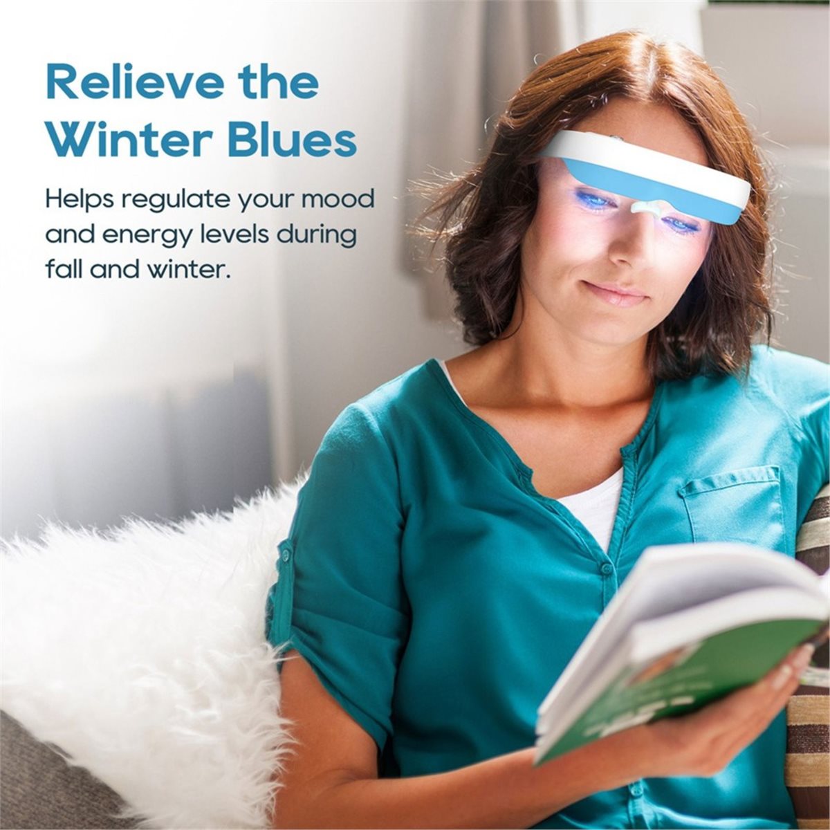 Light Therapy Glasses - Okulary do terapii światłem DT75BG, przenośna