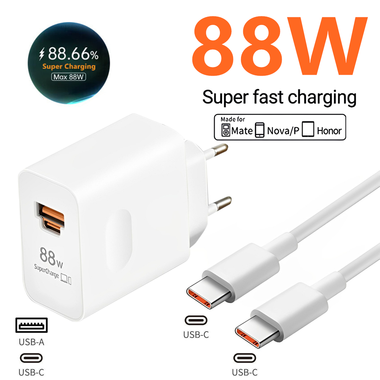 Huawei Nova 12 - Ładowarka Super Fast Charger 88W Max