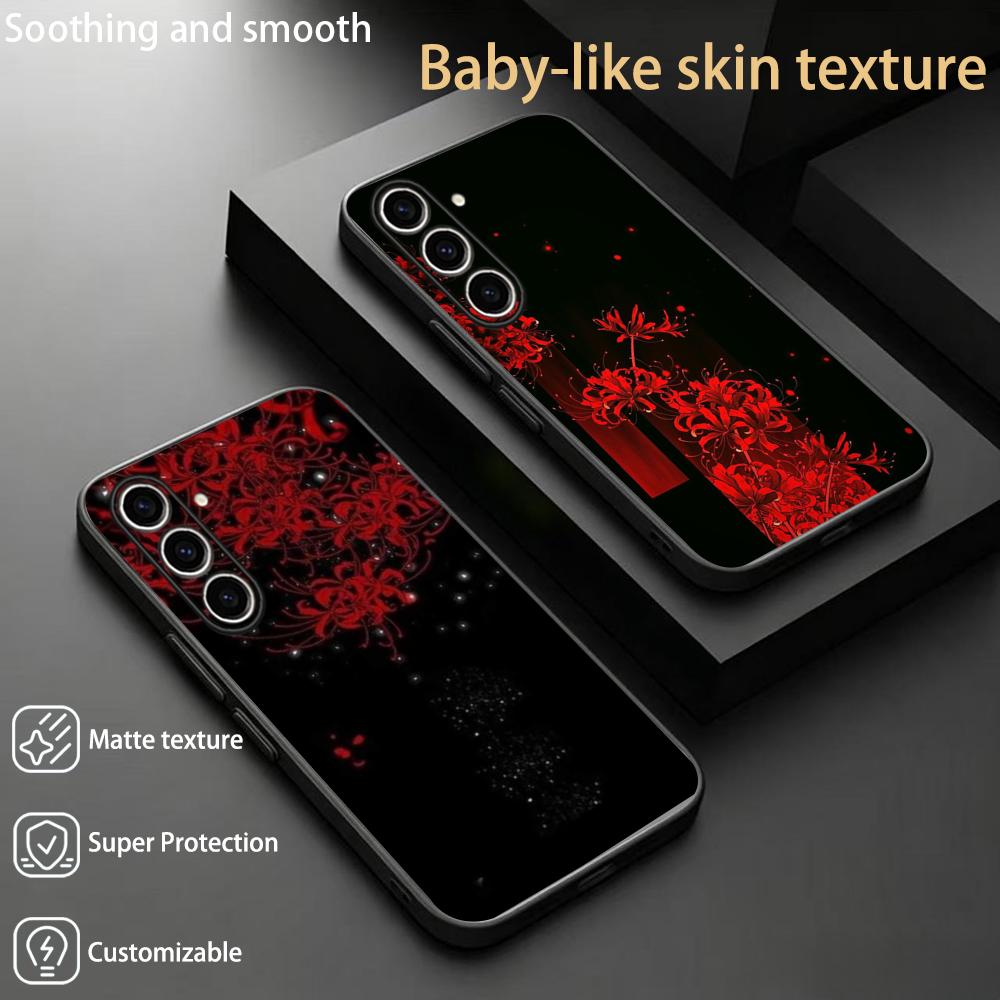 Samsung Galaxy S25 - Czerwona lilia pająkowa Japonia sztuka moda